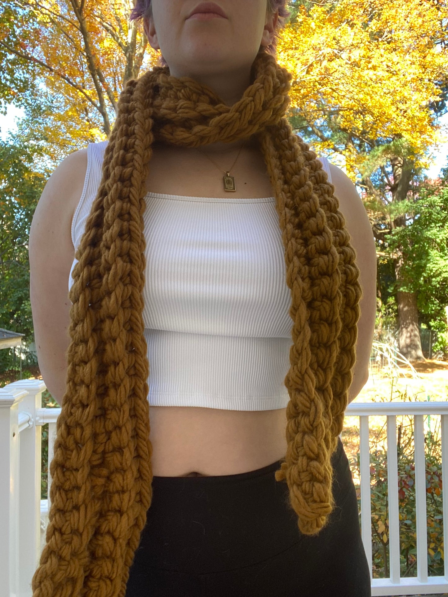 Cable Crochet Scarf