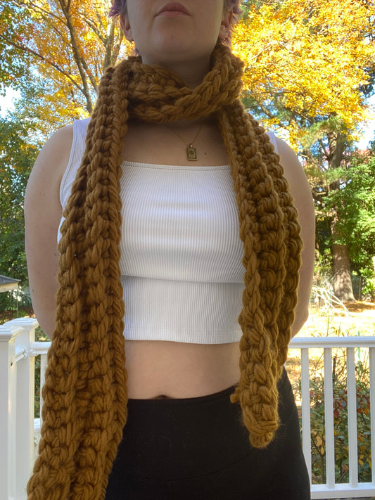 Cable Crochet Scarf