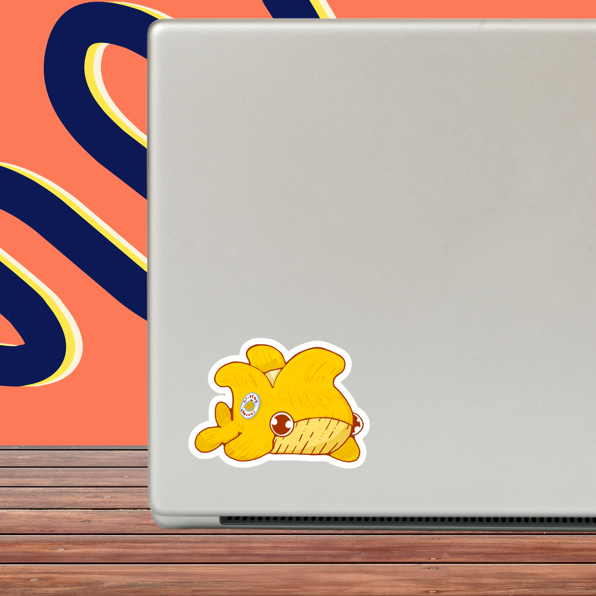 Bub the Banana Whale Sticker