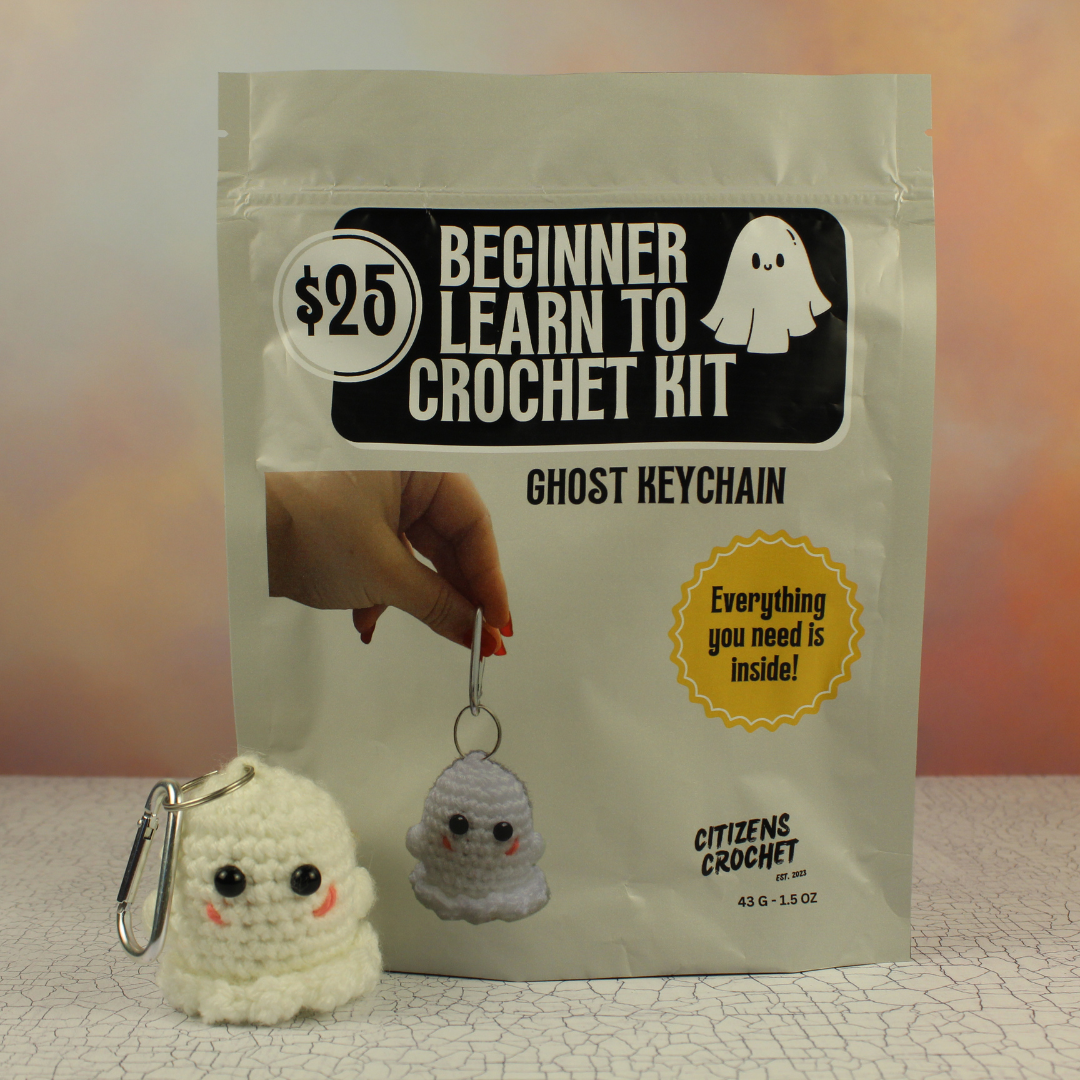 Ghost Keychain Learn to Crochet Kit