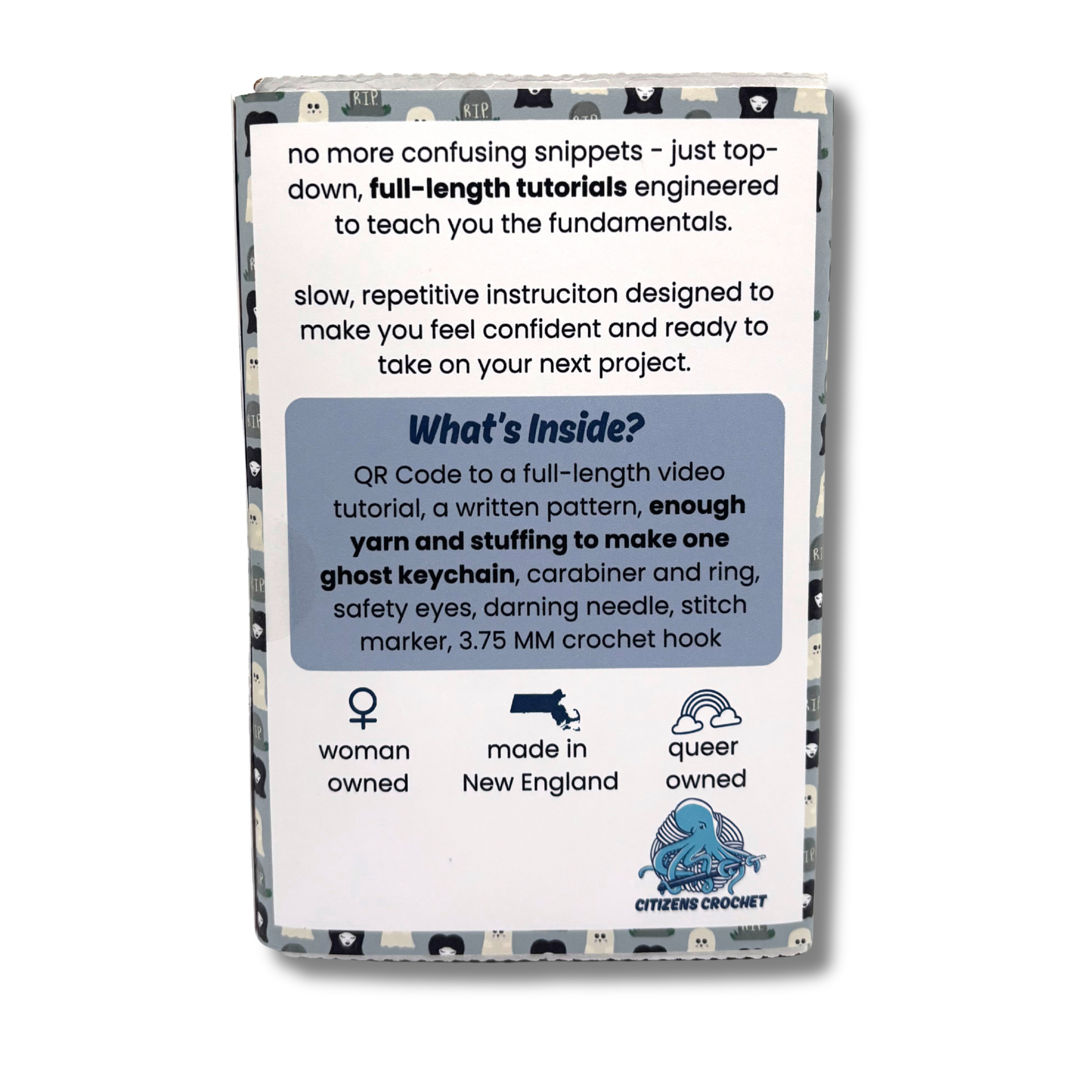 Ghost Keychain Learn to Crochet Kit