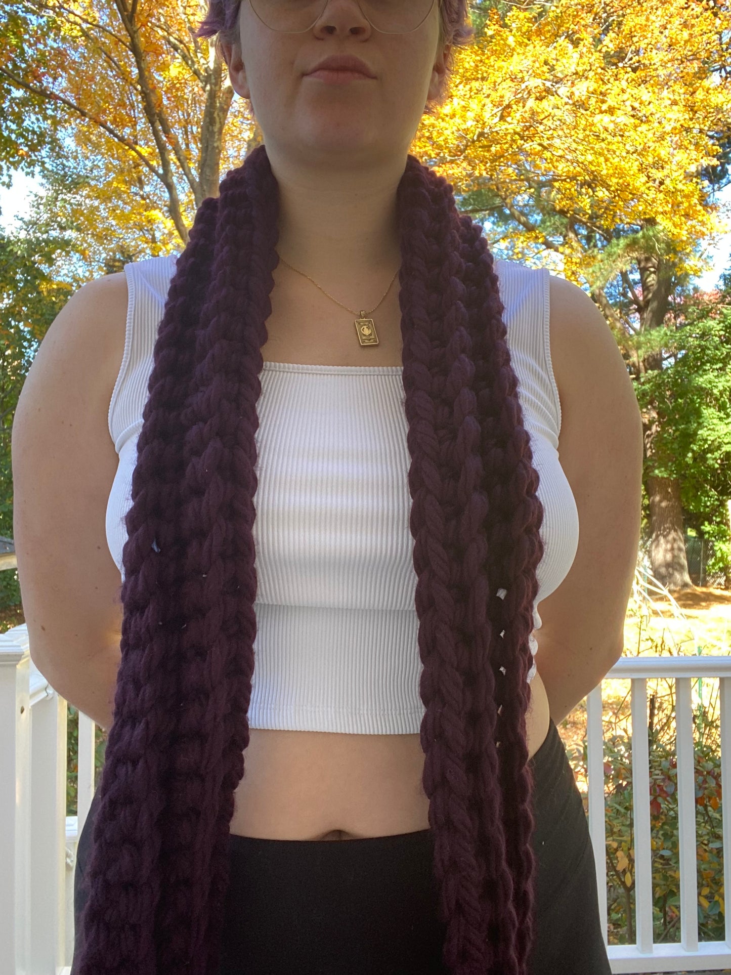 Cable Crochet Scarf