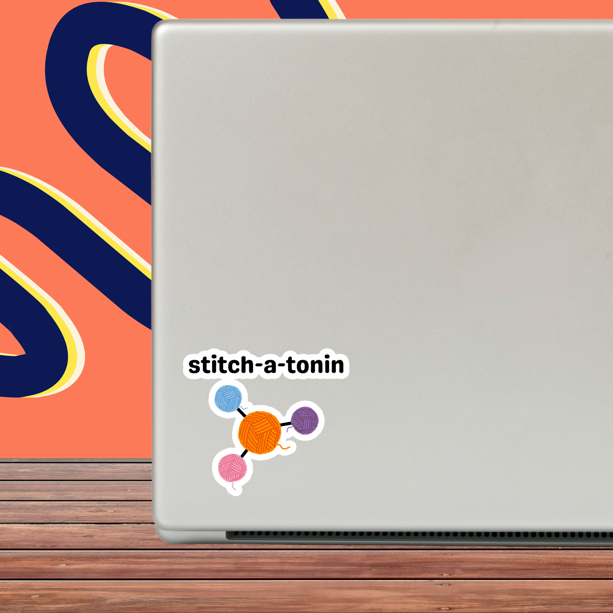 Stitch A Tonin Sticker - Serotonin Yarn Brings Me Joy