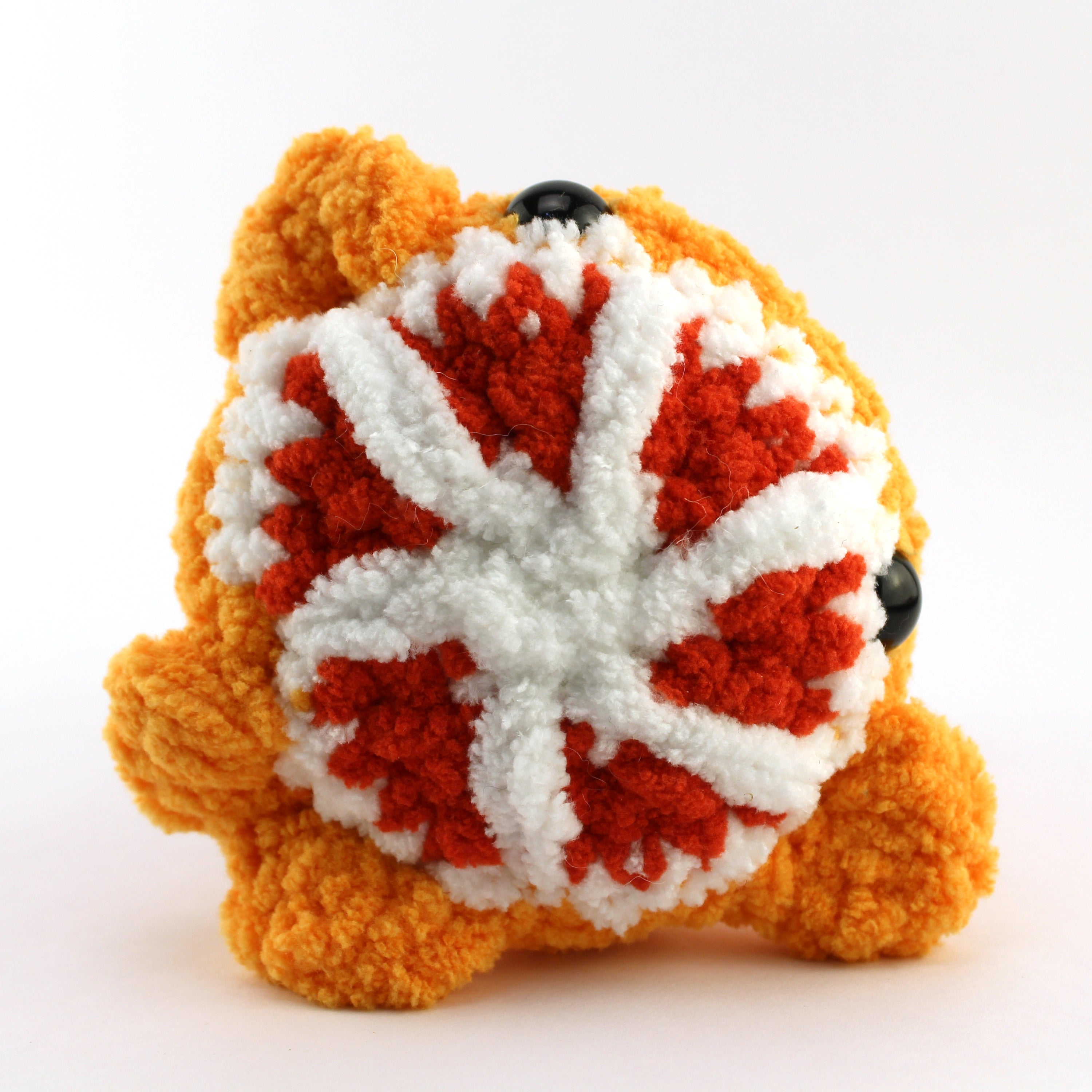 Bandit the Blood Orange Whale Crochet Plushie