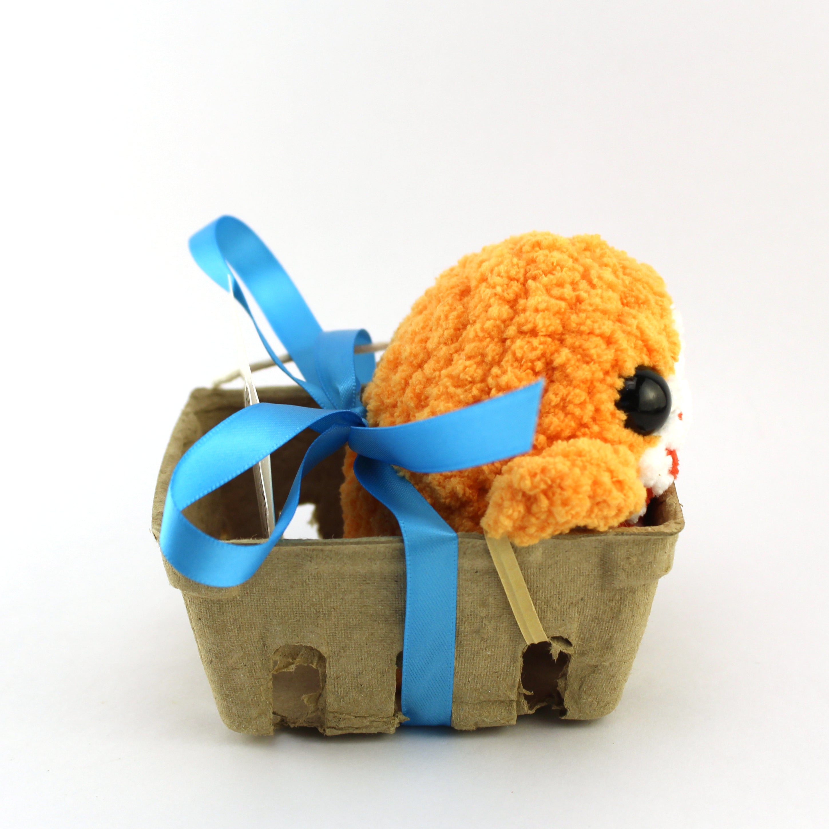 Bandit the Blood Orange Whale Crochet Plushie