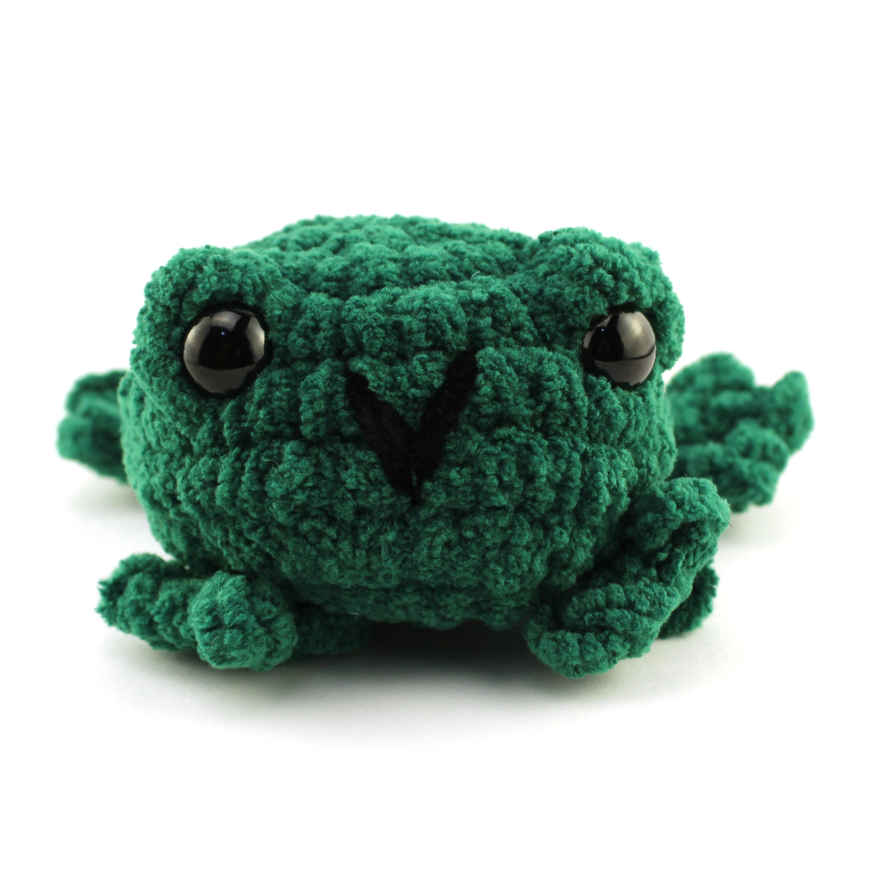 Fred the Flat Frog Crochet Plushie