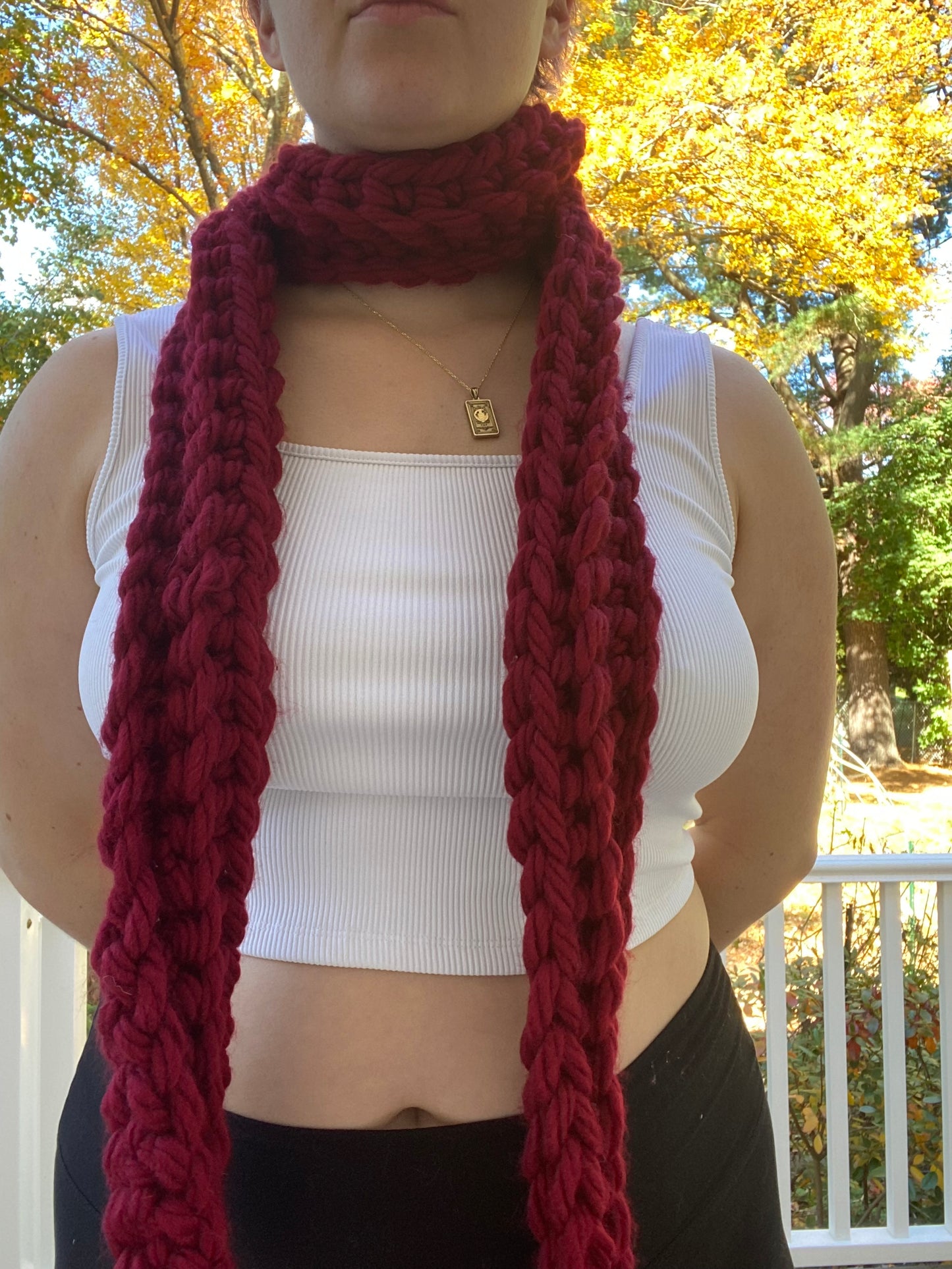 Cable Crochet Scarf