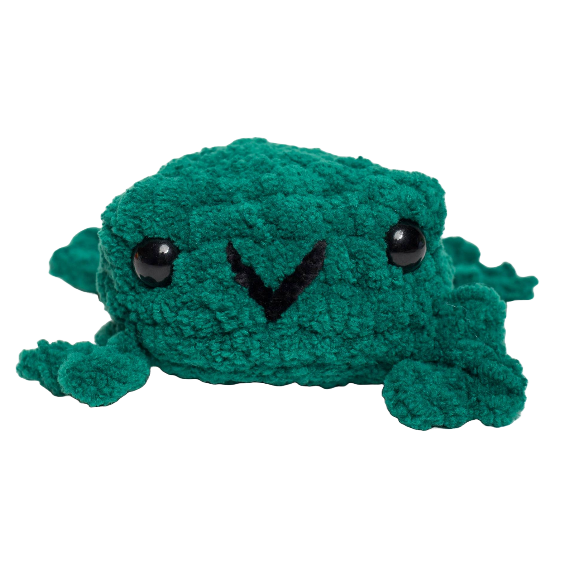 Fred the Flat Frog Crochet Plushie