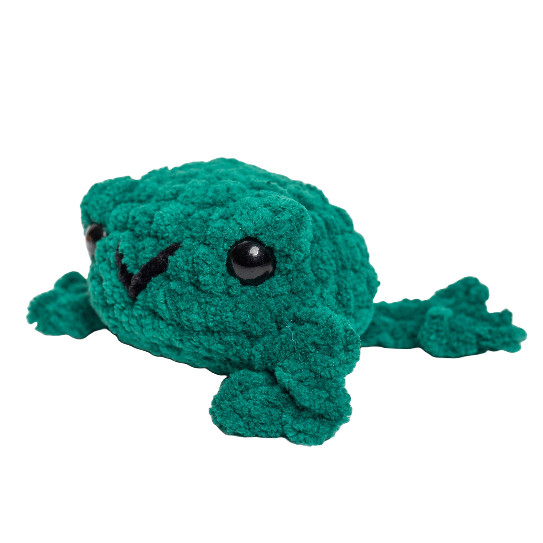 Fred the Flat Frog Crochet Plushie