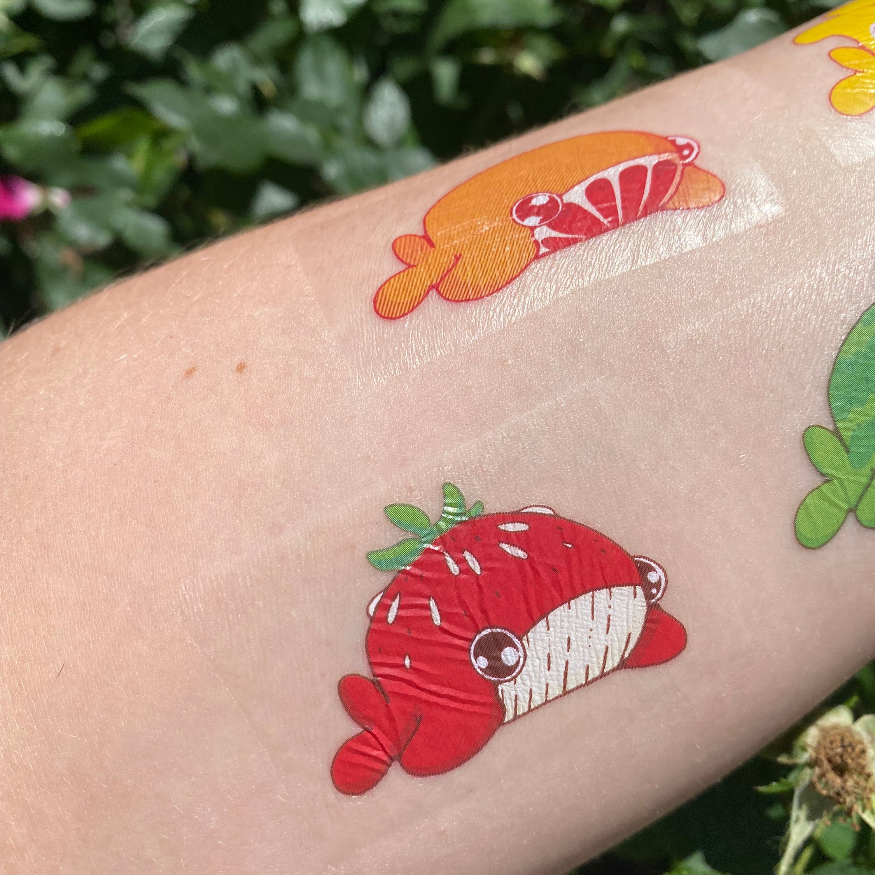 Fruity Whales Summer Temporary Tattoo Pack