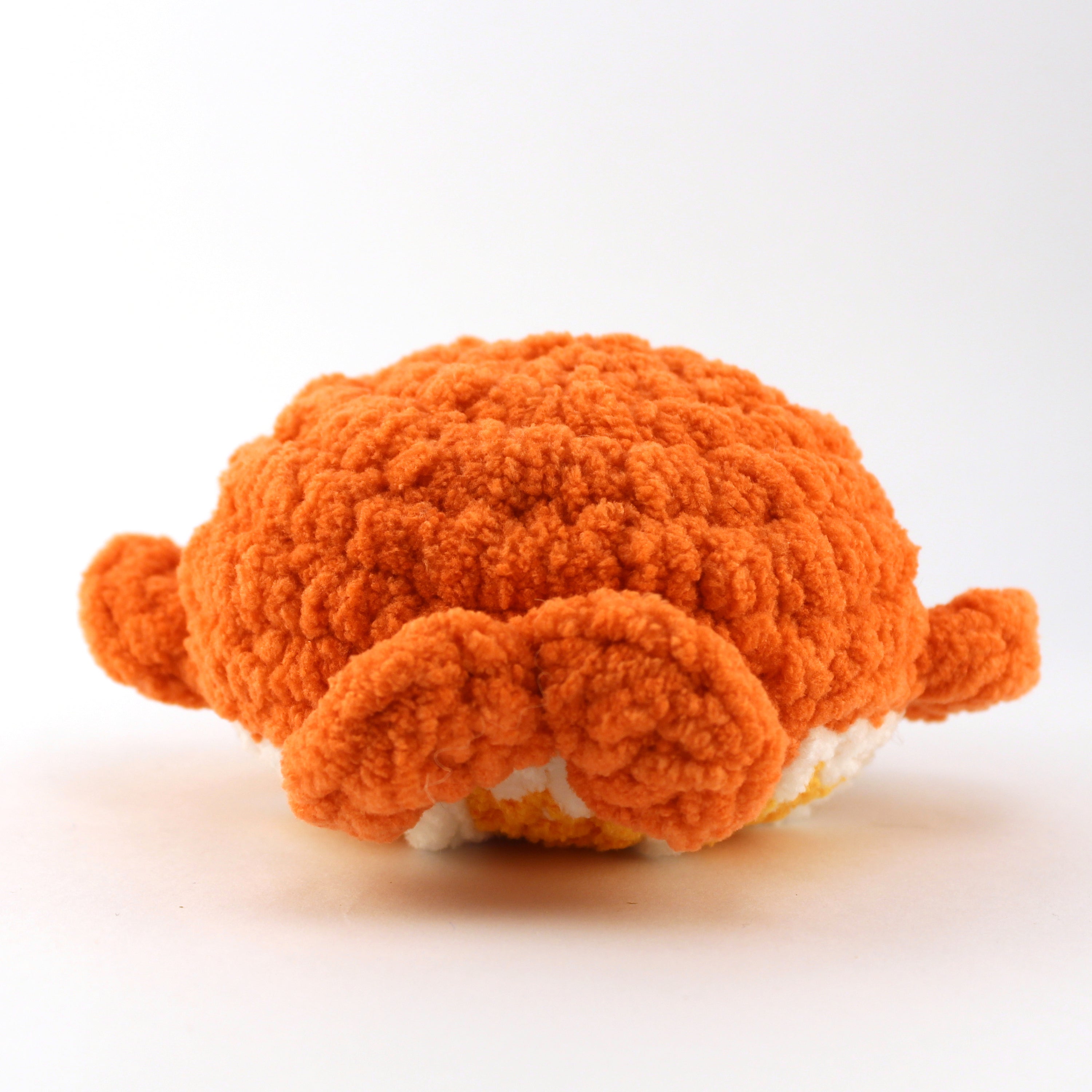 Octavia the Orange Whale Crocheted Plushie