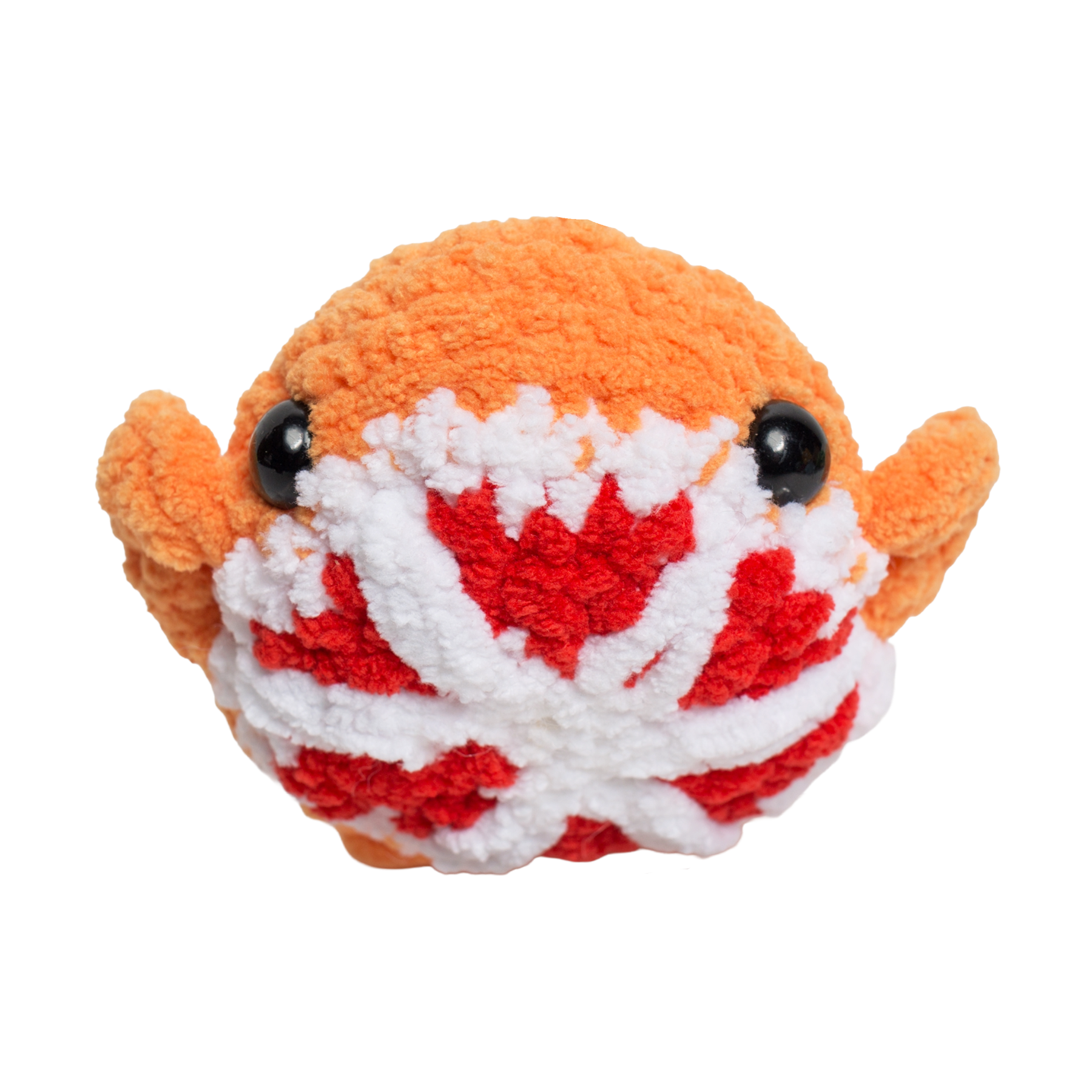 Bandit the Blood Orange Whale Crochet Plushie