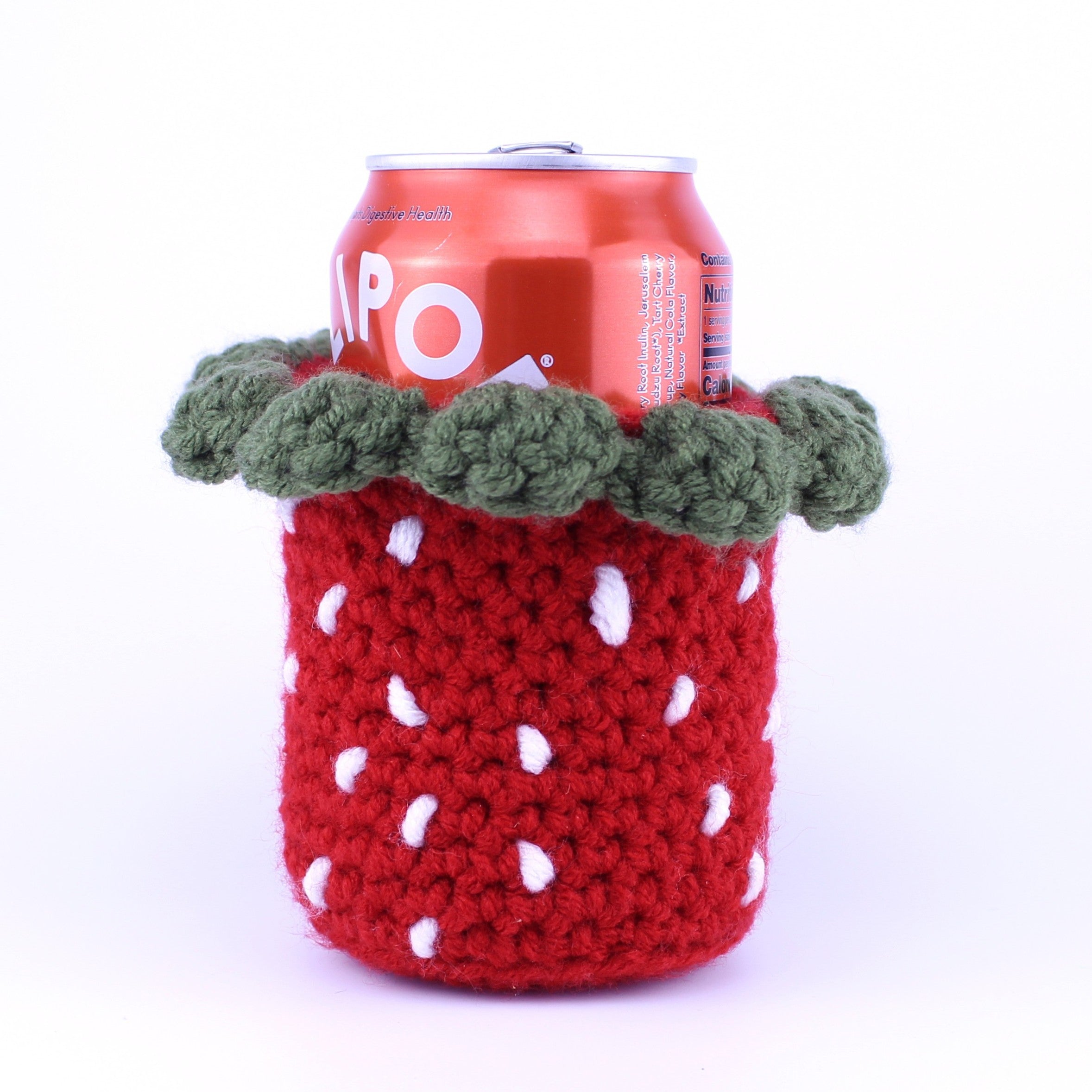 Red Strawberry Koozie Learn to Crochet Kit
