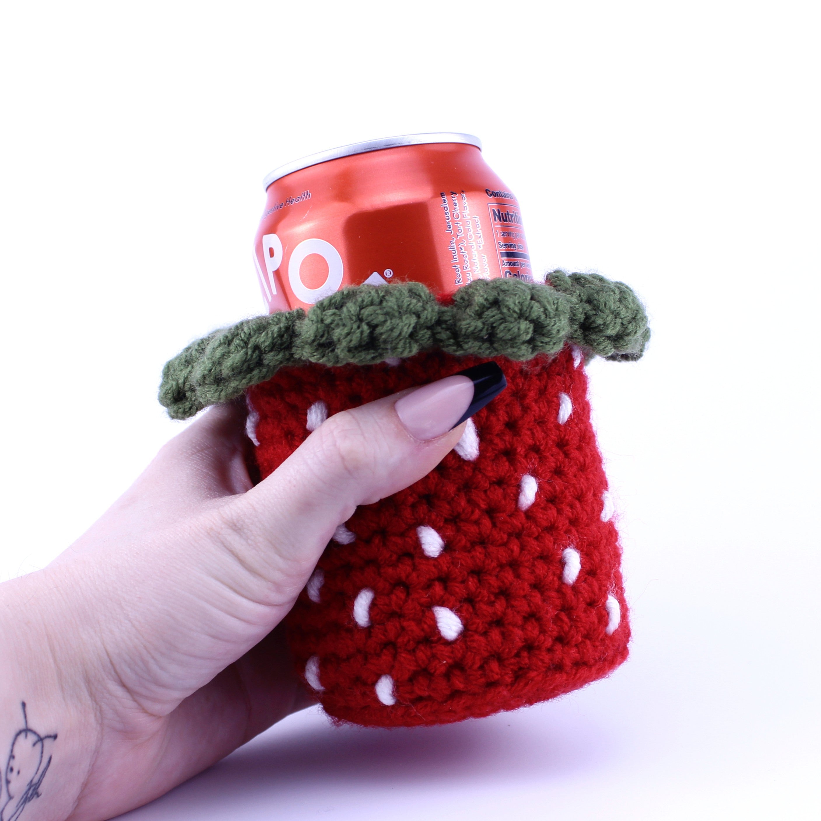 Red Strawberry Koozie Learn to Crochet Kit