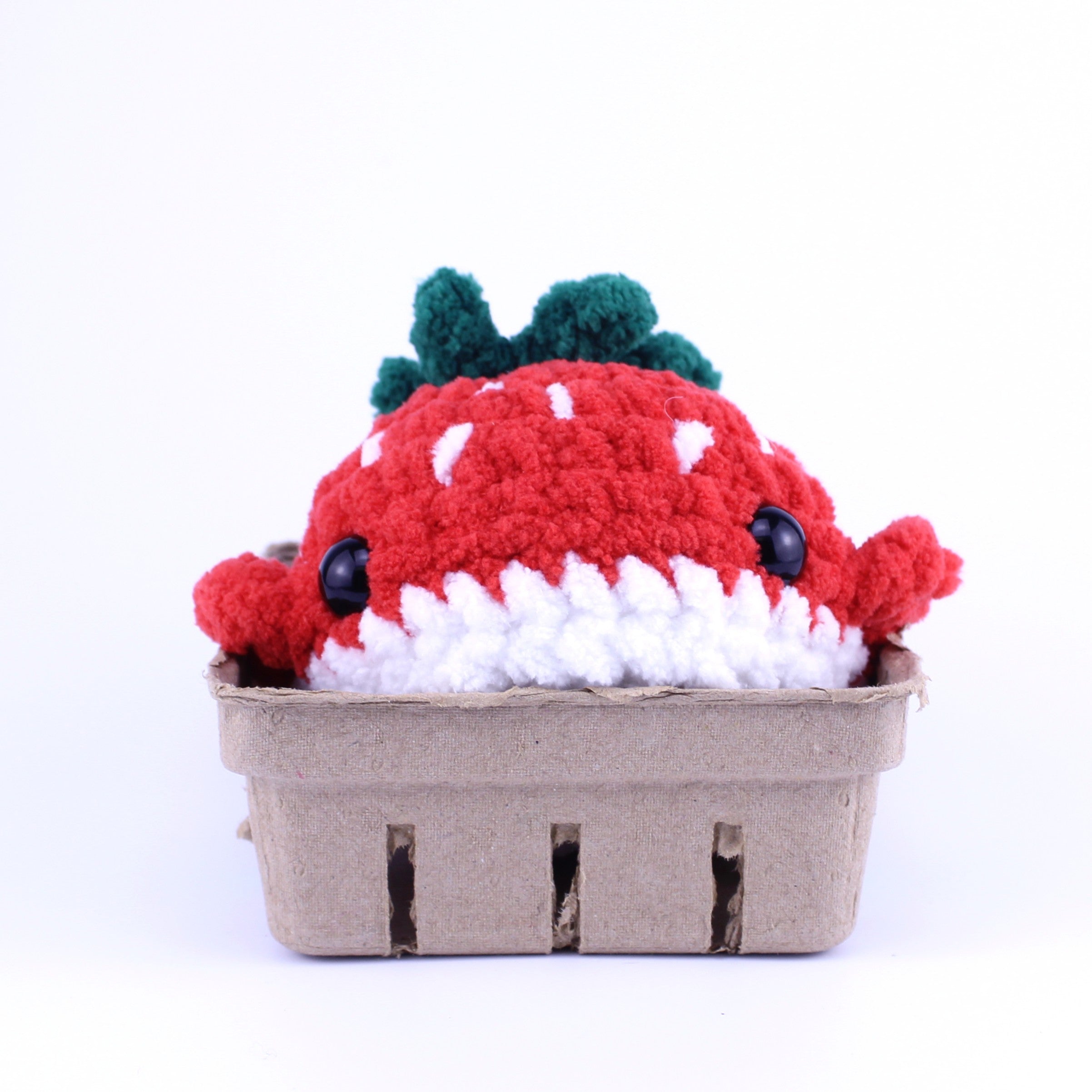 Summer the Strawberry Whale Crocheted Plushie