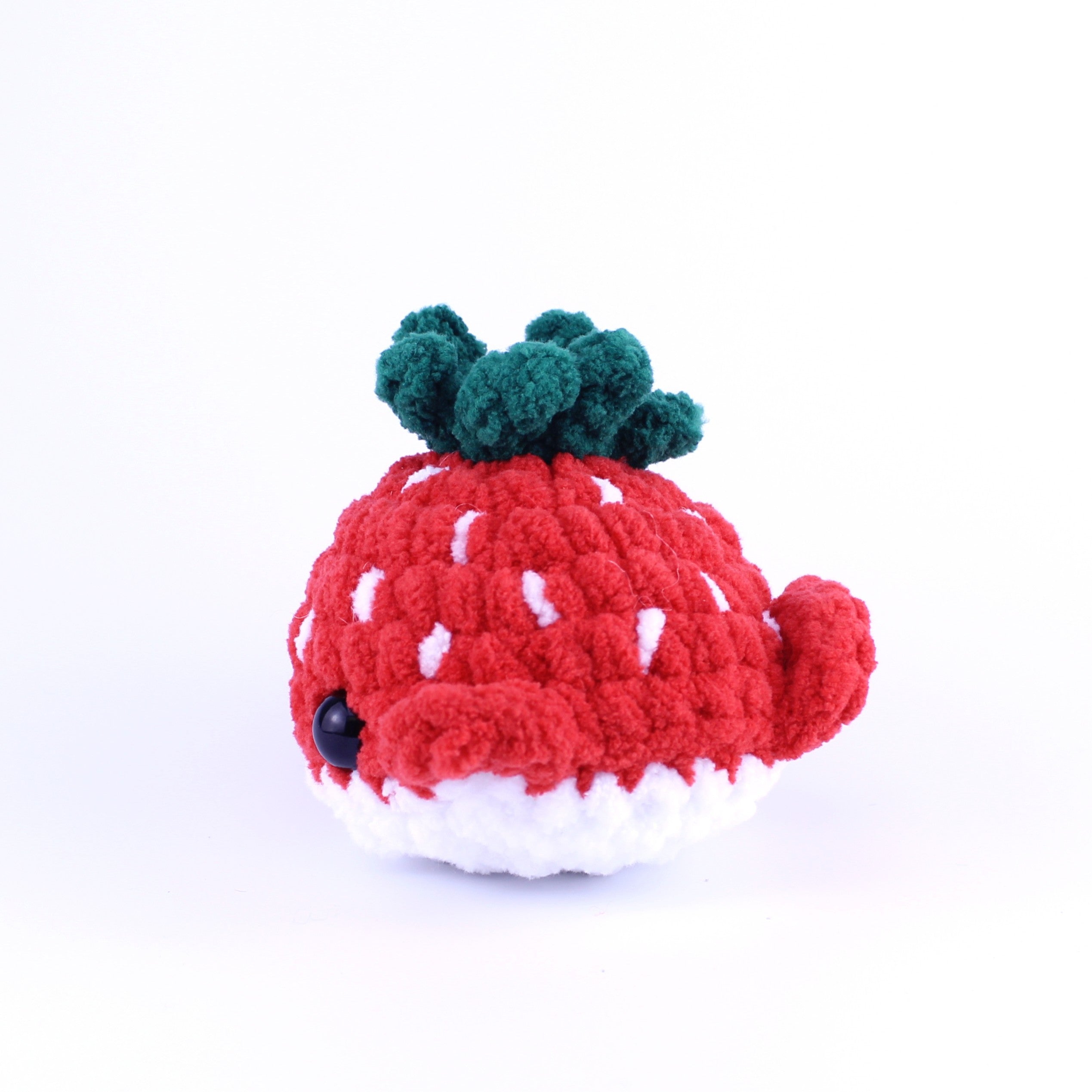 Summer the Strawberry Whale Crocheted Plushie