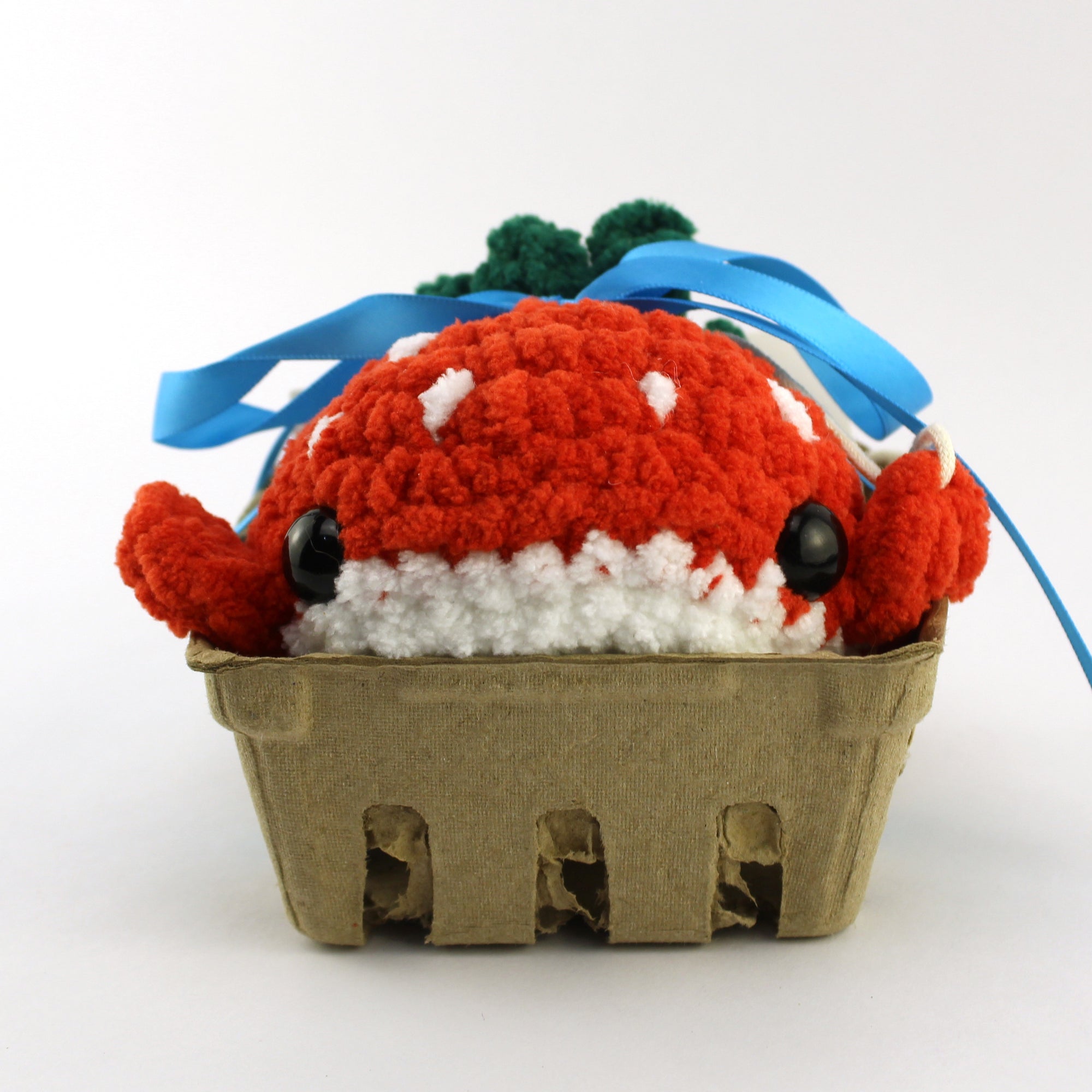 Summer the Strawberry Whale Crocheted Plushie
