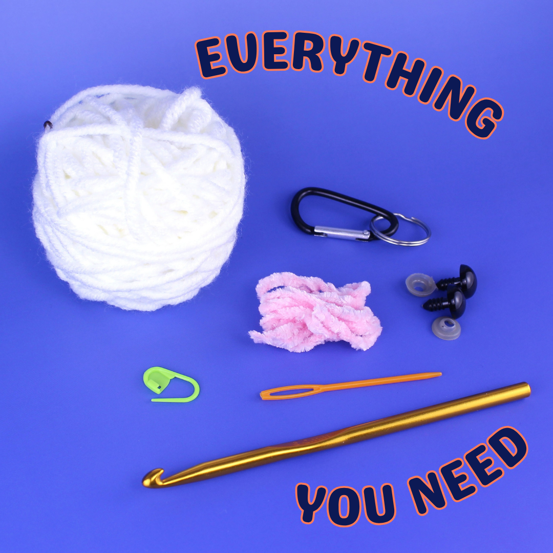 Ghost Keychain Learn to Crochet Kit