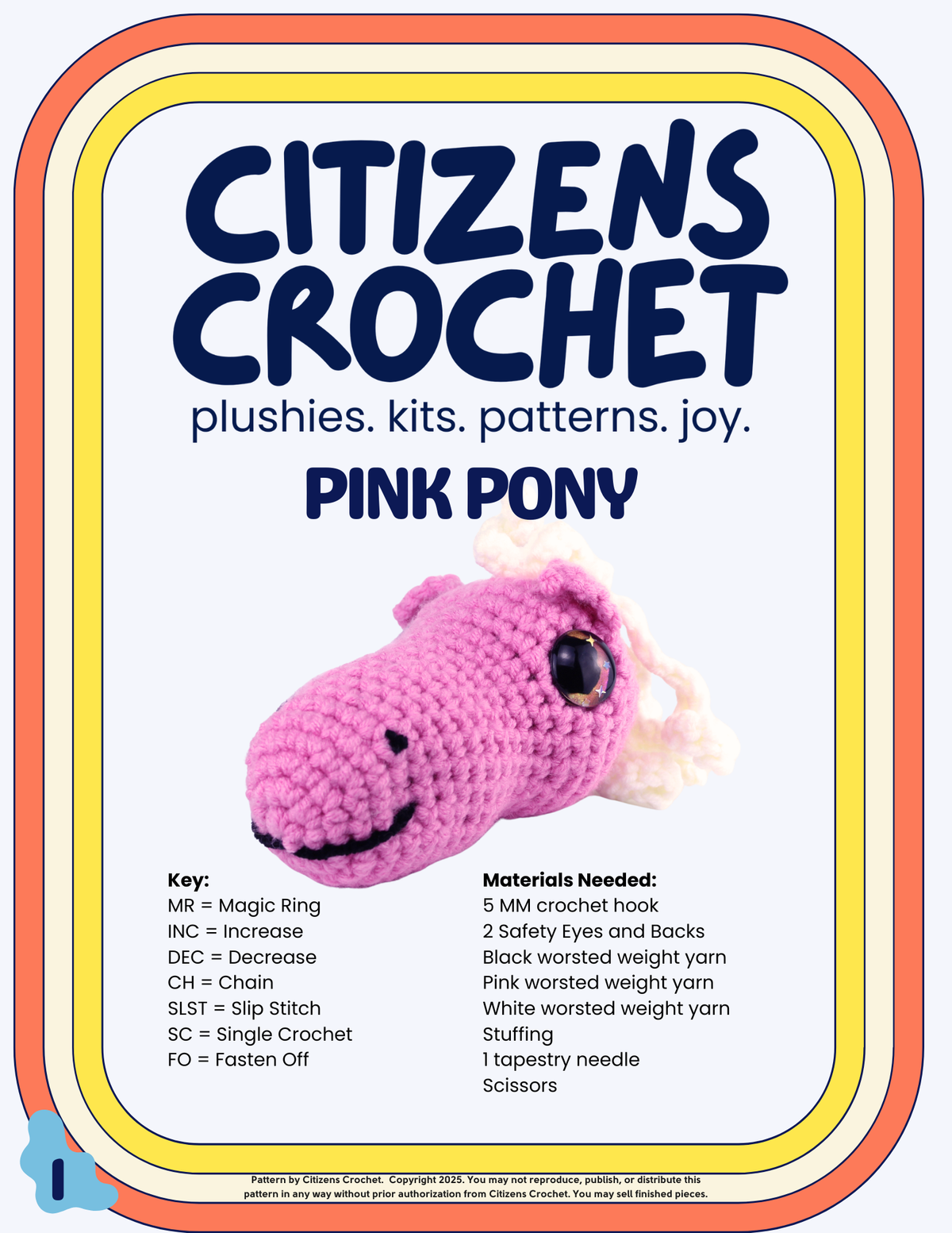 Pink Pony Crochet Pattern