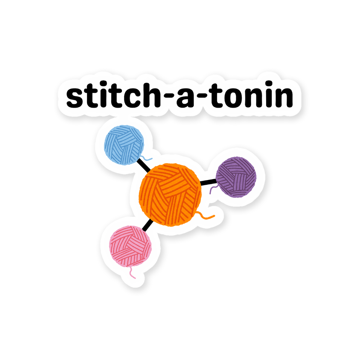 Stitch A Tonin Sticker - Serotonin Yarn Brings Me Joy